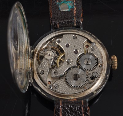 Lot 108 - A WW I Rolex silver cased trench watch, the...