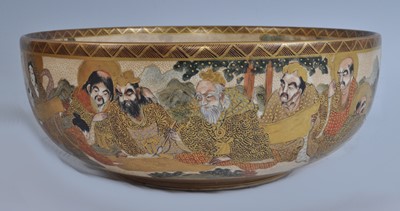 Lot 1286 - A Japanese Taisho period Satsuma earthenware...
