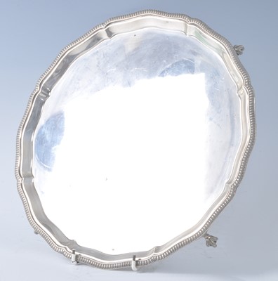 Lot 1112 - A mid-20th century Mappin & Webb silver salver,...