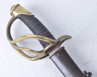 Lot 220 - A Prussian 1860 pattern Cavalry sword, having...