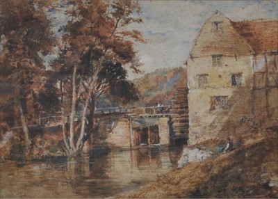 Lot 1314 - David Cox Snr (1783-1859) - The watermill,...