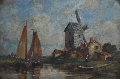 Lot 1319 - Jacob Henricus Maris (Dutch 1837-1899) - River...