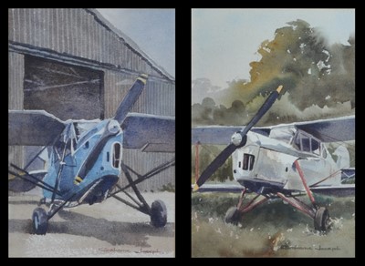 Lot 1518 - Grahame Joseph - Pair; Hornet Moth DH87 and...