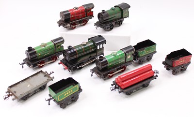 Lot 281 - Small tray containing Hornby 0 gauge locos:...
