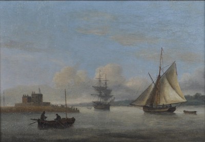 Lot 1332 - Follower of Thomas Luny (1759-1837) - Boats on...