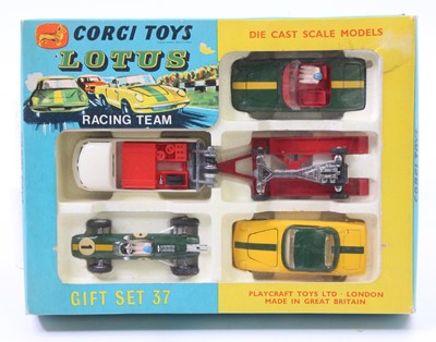 Lot 1225 - Corgi Toys Gift Set 37 Lotus Racing Team set...