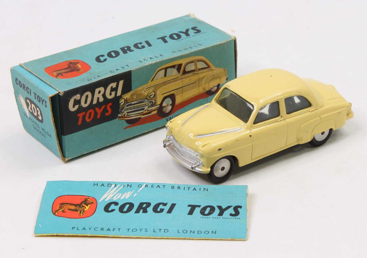 Lot 1234 - Corgi Toys No. 203 Vauxhall Velox Saloon,...