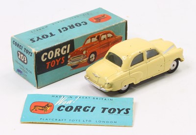 Lot 1234 - Corgi Toys No. 203 Vauxhall Velox Saloon,...