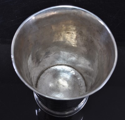 Lot 1059 - A William & Mary Norwich silver beaker, of...