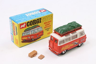 Lot 1255 - Corgi Toys No. 508 Commer Holiday Camp bus...