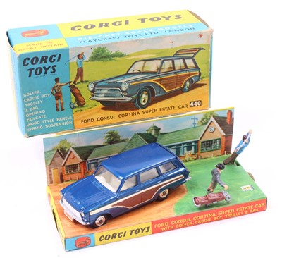 Lot 1266 - Corgi Toys No. 440 Ford Consul Cortina gift...