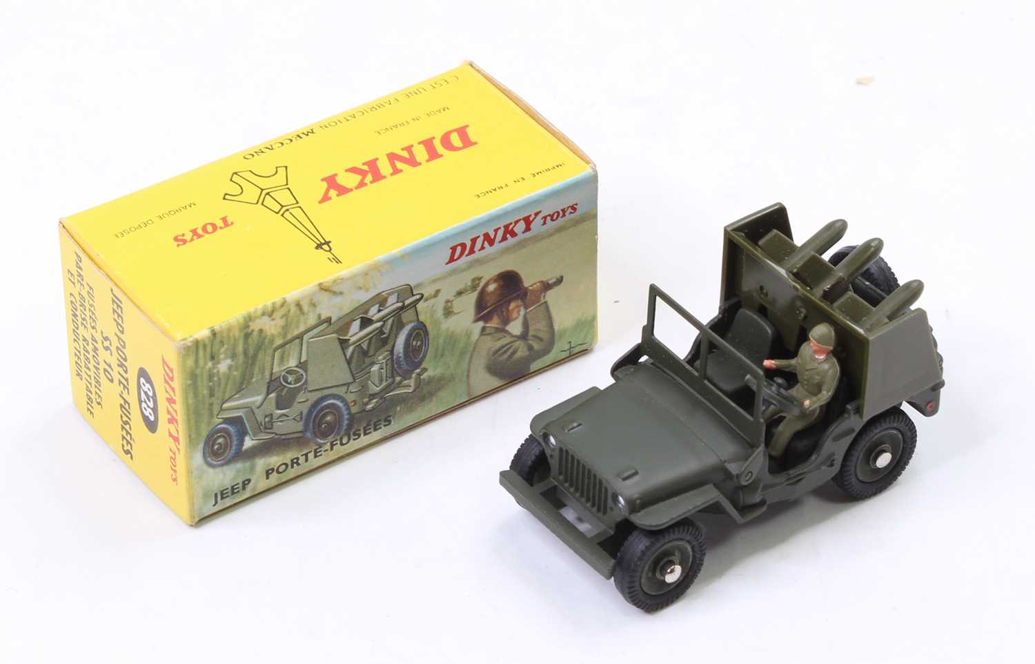 Lot 1020 - French Dinky, 828 Jeep SS10 missile launcher,...