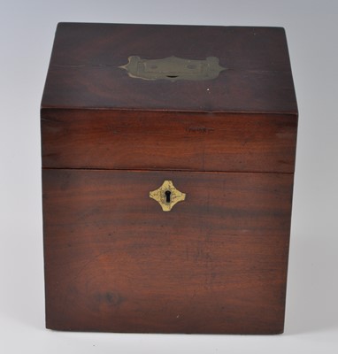Lot 1249 - A circa 1830 mahogany decanter box, having...