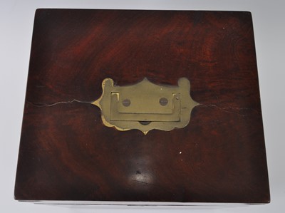 Lot 1249 - A circa 1830 mahogany decanter box, having...