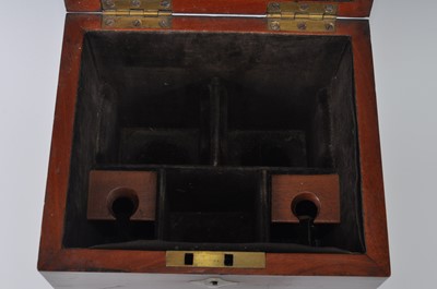 Lot 1249 - A circa 1830 mahogany decanter box, having...