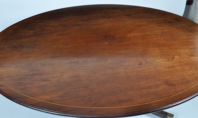 Lot 1387 - A late Georgian mahogany pedestal dining table,...