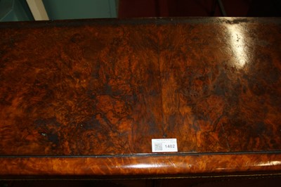 Lot 1402 - A Victorian figured walnut and gilt metal...