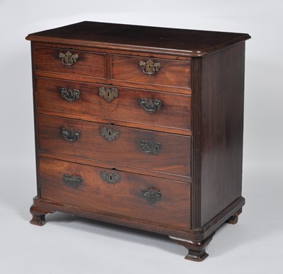 Lot 1407 - A George III mahogany chest, the top having a...