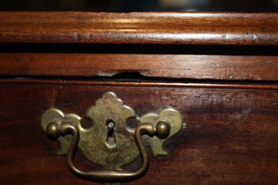 Lot 1407 - A George III mahogany chest, the top having a...