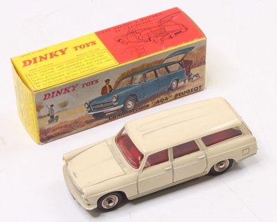 Lot 1027 - French Dinky 525 Peugeot 404 Estate, cream...