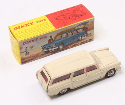 Lot 1027 - French Dinky 525 Peugeot 404 Estate, cream...