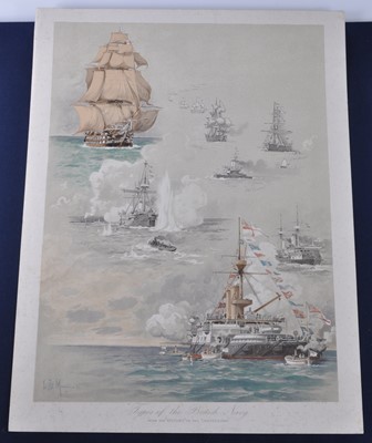Lot 152 - A folio of unframed Nelson related prints to...