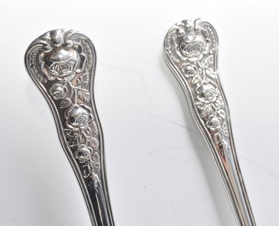 Lot 1082 - A pair of Victorian silver fish servers, in...