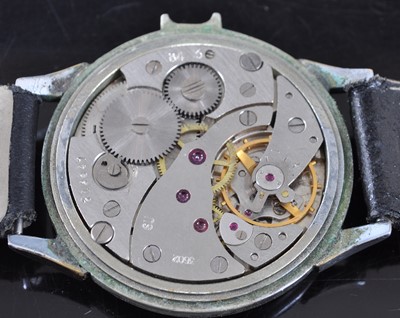 Lot 121 - A Soviet wristwatch, the black dial with...