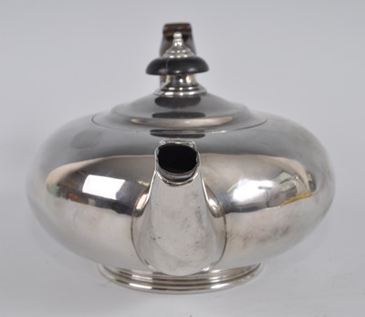 Lot 1077 - A William IV silver bachelors teapot, of plain...