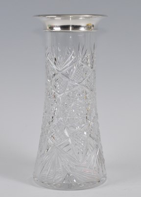 Lot 1117 - A mid-20th century silver topped cut glass...