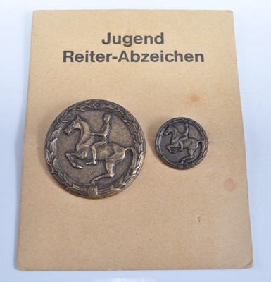 Lot 169 - A pair of German Jugend Reiter-Abzeichen...