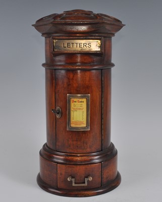 Lot 1251 - A Victorian style mahogany pillar-box, of...