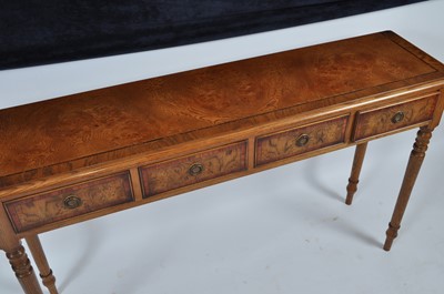 Lot 1411 - An oak and burr oak hall table, in the 18th...