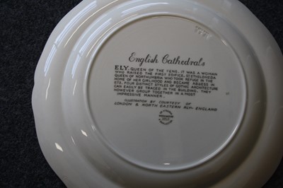 Lot 29 - Four Wedgwood LNER cathedral plates,...