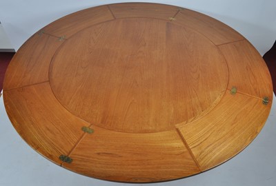 Lot A Danish 1960s teak circular flip-flap dining...