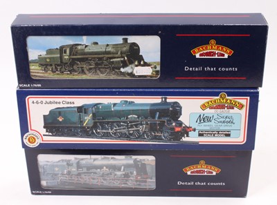 Lot 335 - A Bachmann boxed locomotive group, three...