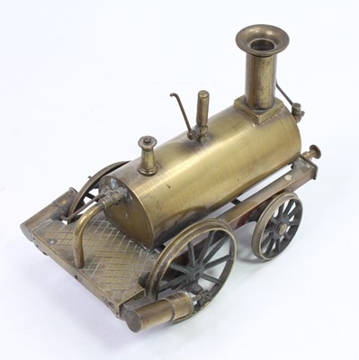 Lot 34 - Victorian Brass Live Steam Dribbler Locomotive,...