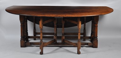 Lot 1451 - A joined oak wake table, in the early Georgian...