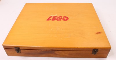 Lot 2062 - An original 1970s Lego wooden divided case...