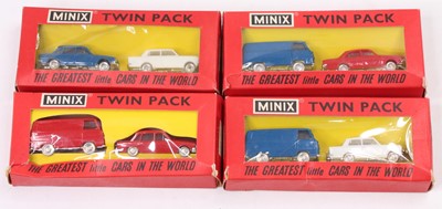Lot 315 - Four boxed Minix Vehicle twin packs, to...
