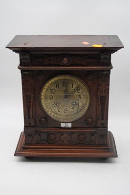 Lot 11 - A late 19th century continental oak cased...
