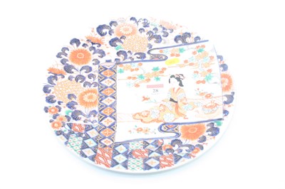 Lot 28 - A Japanese late Meiji period plate decorated...
