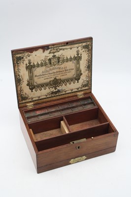 Lot 33 - An early 20th century mahogany artists box,...