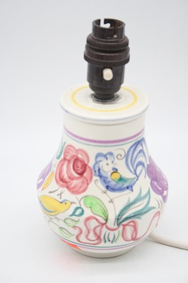 Lot 46 - A ceramic table lamp in the form of a lamppost...