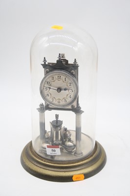Lot 50 - A 20th century continental anniversary clock...