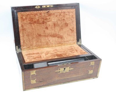 Lot 60 - A late Regency rosewood and boxwood strung tea...