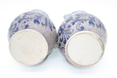 Lot 62 - A pair of late 19th century German stoneware...