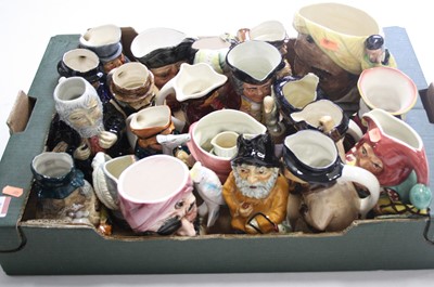 Lot 79 - A box of miscellaneous character and toby jugs...