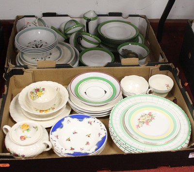 Lot 100 - Two boxes of miscellaneous china to include...