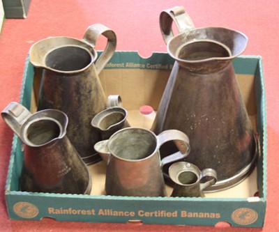 Lot 102 - A box of miscellaneous metalware to include...